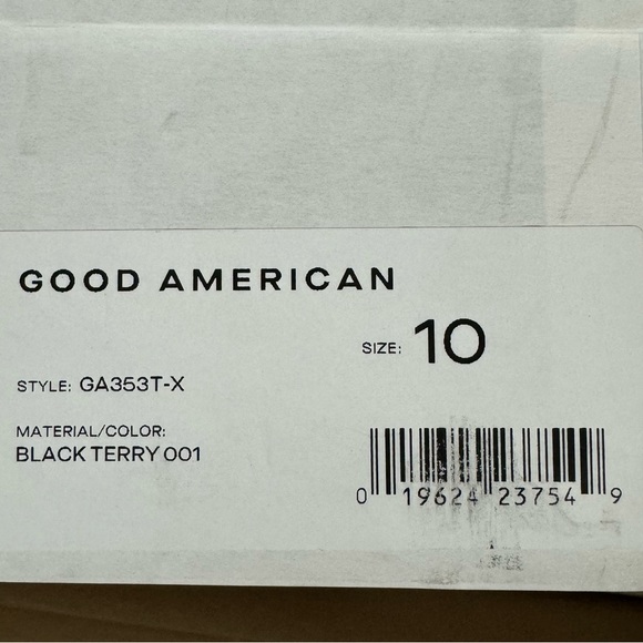 NEW Good American Terry Kickstand Mule Black Size 10 - Picture 7 of 10